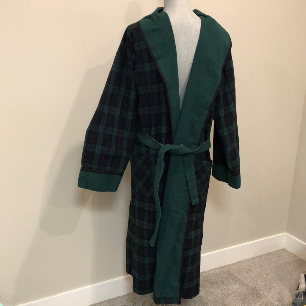 Vermont Country Store Flannel Robe Pajama Set